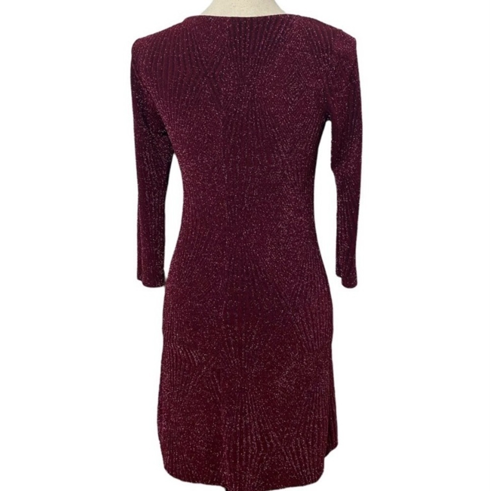 Trixxi  Sequin Sparkly Shimmery Burgundy Dress Sz 2 - Picture 2 of 13